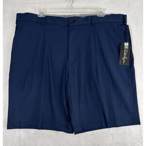 Walter Hagen Golf Shorts Mens 48 Navy Blue Flat Front 10” Men’s NWT
